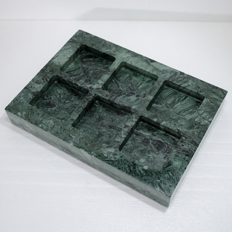 천연 녹색 대리석 트레이 세면대 플래터 베이스