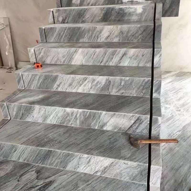 피렌체 회색 대리석 계단 바닥 타일 배경