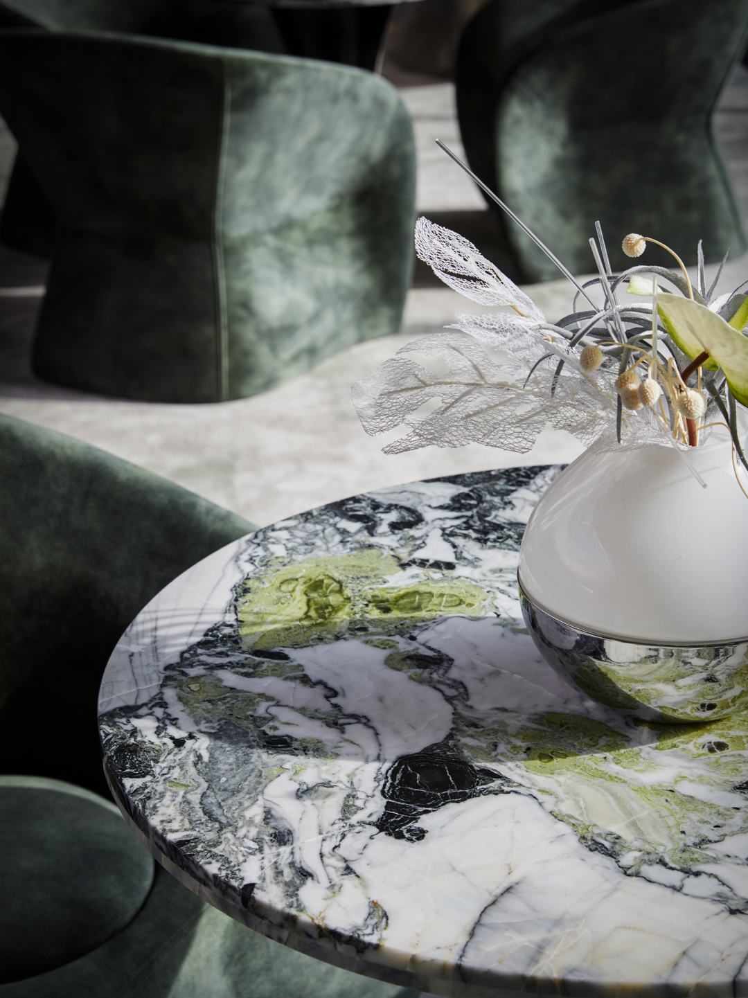 Cold Emerald Marble furniture