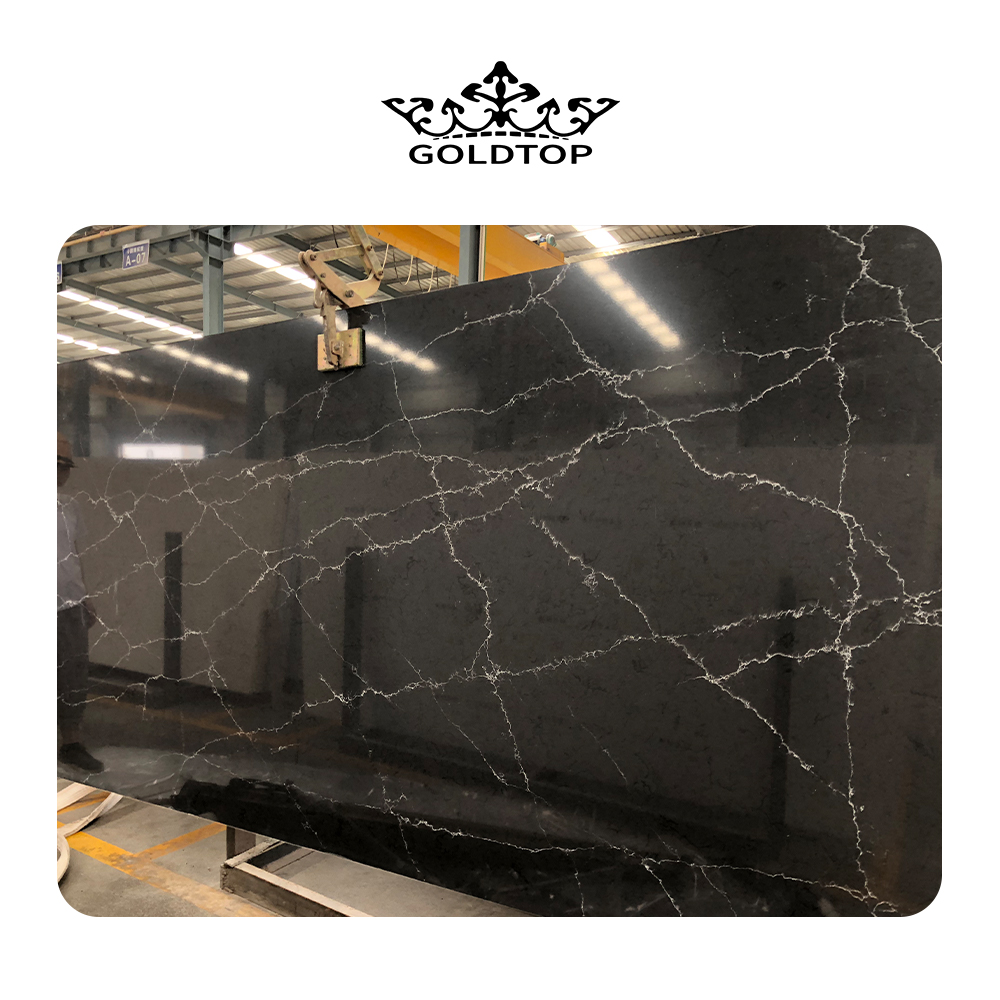 5104 Calacatta Angola Brown Black Quartz Countertops