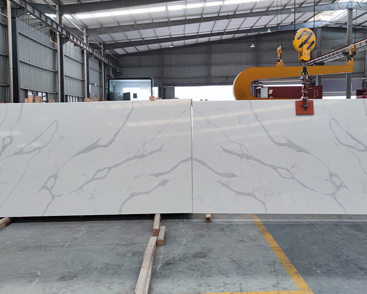 5077 Calacatta Vagli Artificial Quartz Kitchen White Countertop