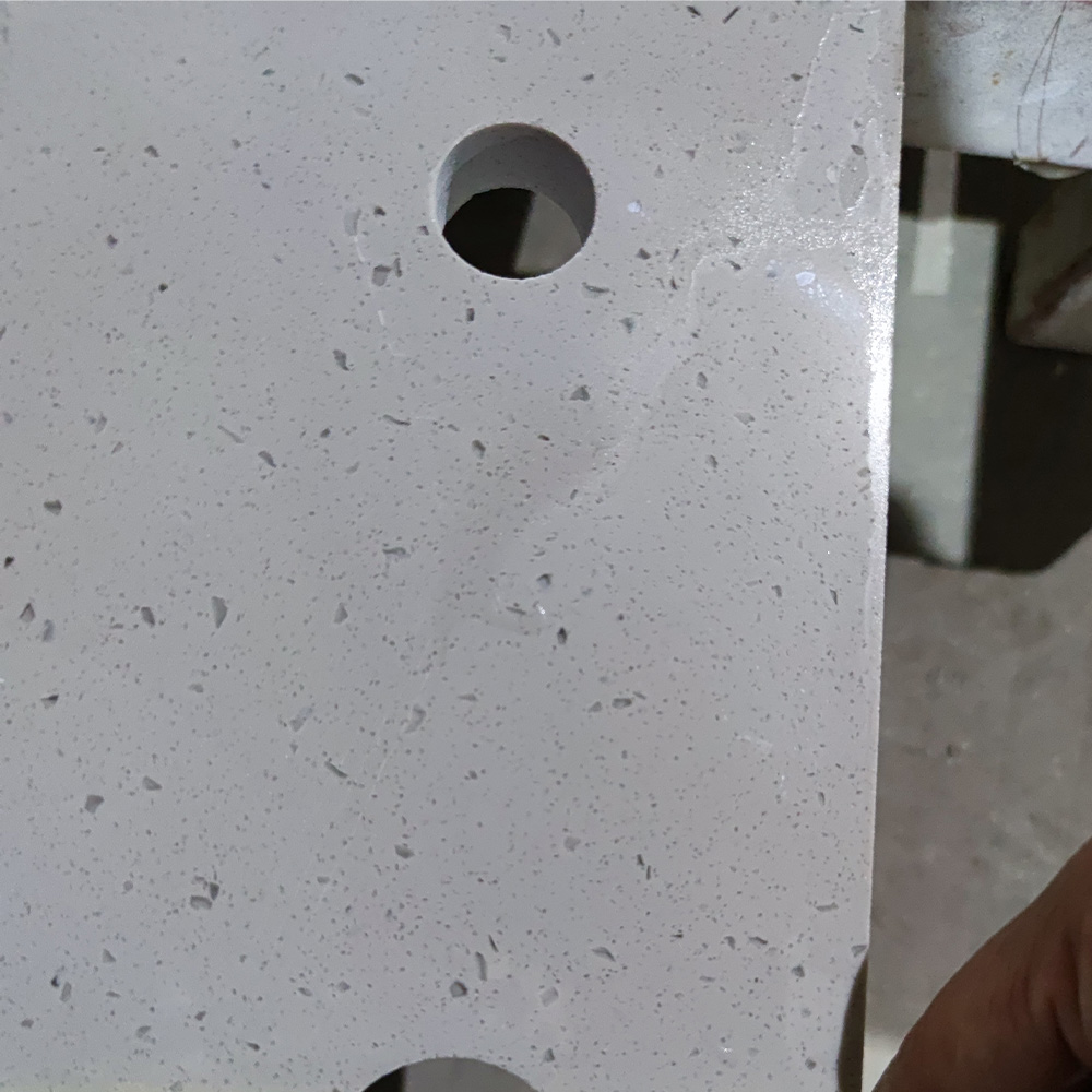 1014 Acrylic Grey Quartz Slab Countertops For Kitchen Bathroom