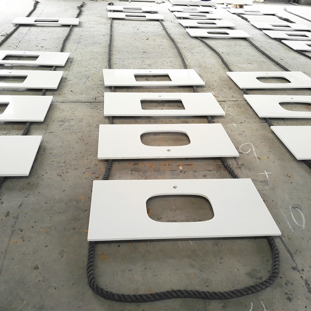 2001 Super White Sparkle Quartz Countertops Factory Price